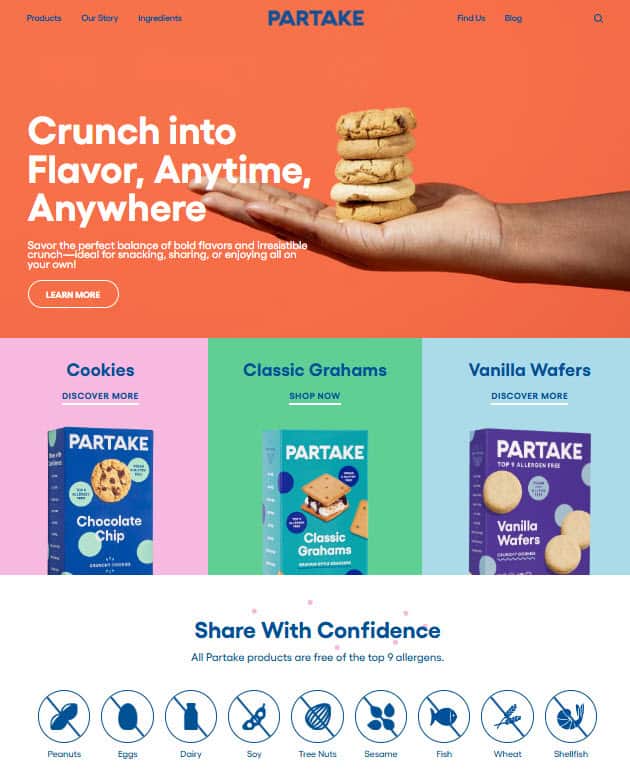 Partake Food Website Partake Food Website