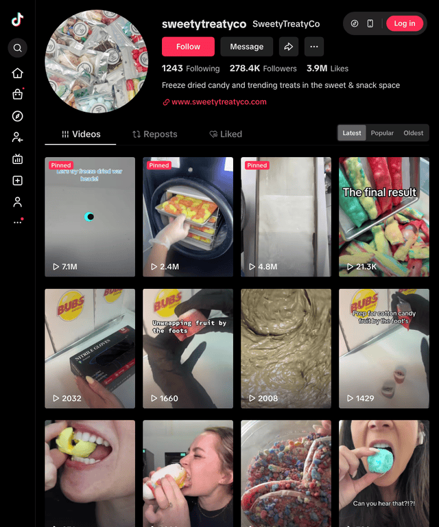Sweetytreatyco Creator Led Validation Tiktok Demo Small Batch Treats Social Proof Sweetytreatyco Creator Led Validation Tiktok Demo Small Batch Treats Social Proof