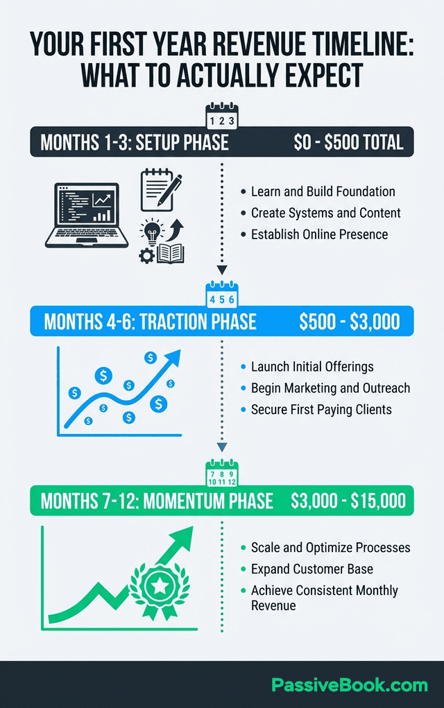 First Year Revenue Timeline Months 1 To 12 First Year Revenue Timeline Months 1 To 12