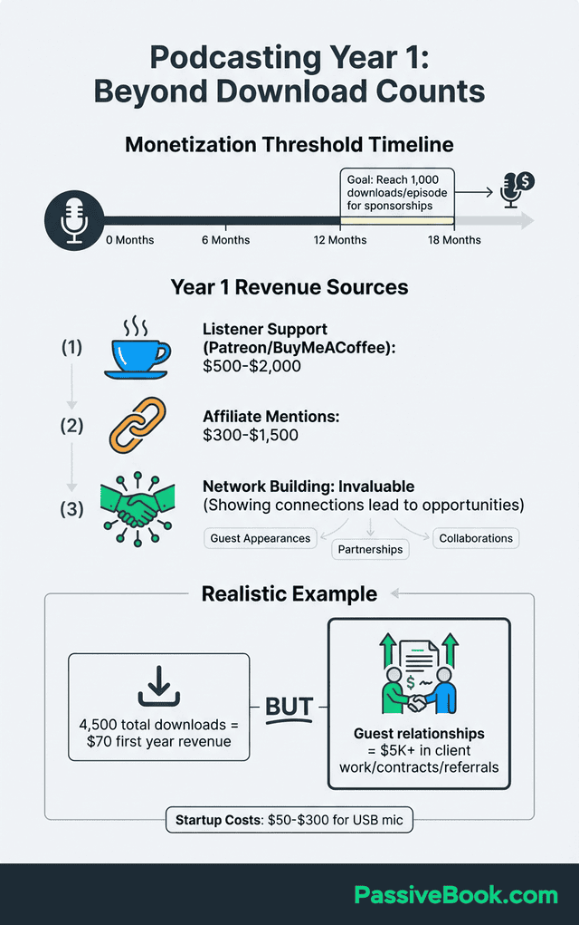 Podcast Monetization Timeline Downloads To Revenue Podcast Monetization Timeline Downloads To Revenue