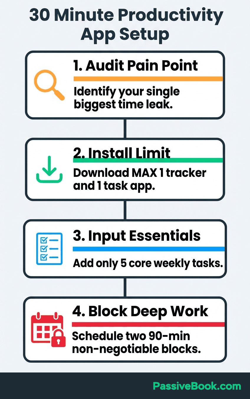30 Minute Productivity App Setup Infographic 30 Minute Productivity App Setup Infographic
