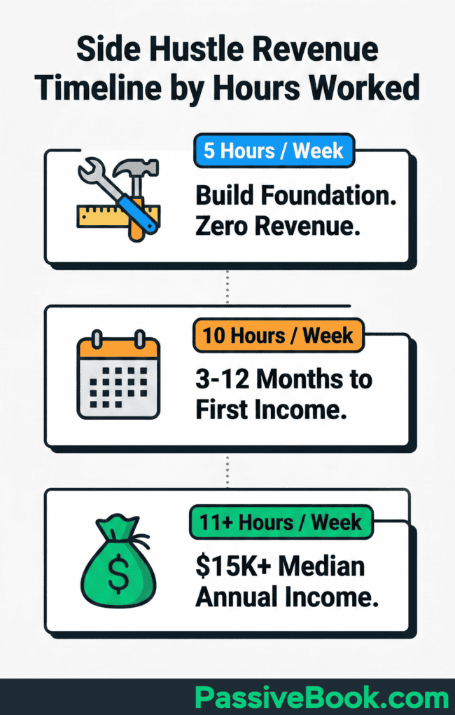 Side Hustle Revenue Timeline By Hours Worked Side Hustle Revenue Timeline By Hours Worked