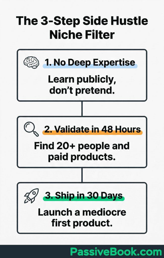 The 3 Step Side Hustle Niche Filter The 3 Step Side Hustle Niche Filter
