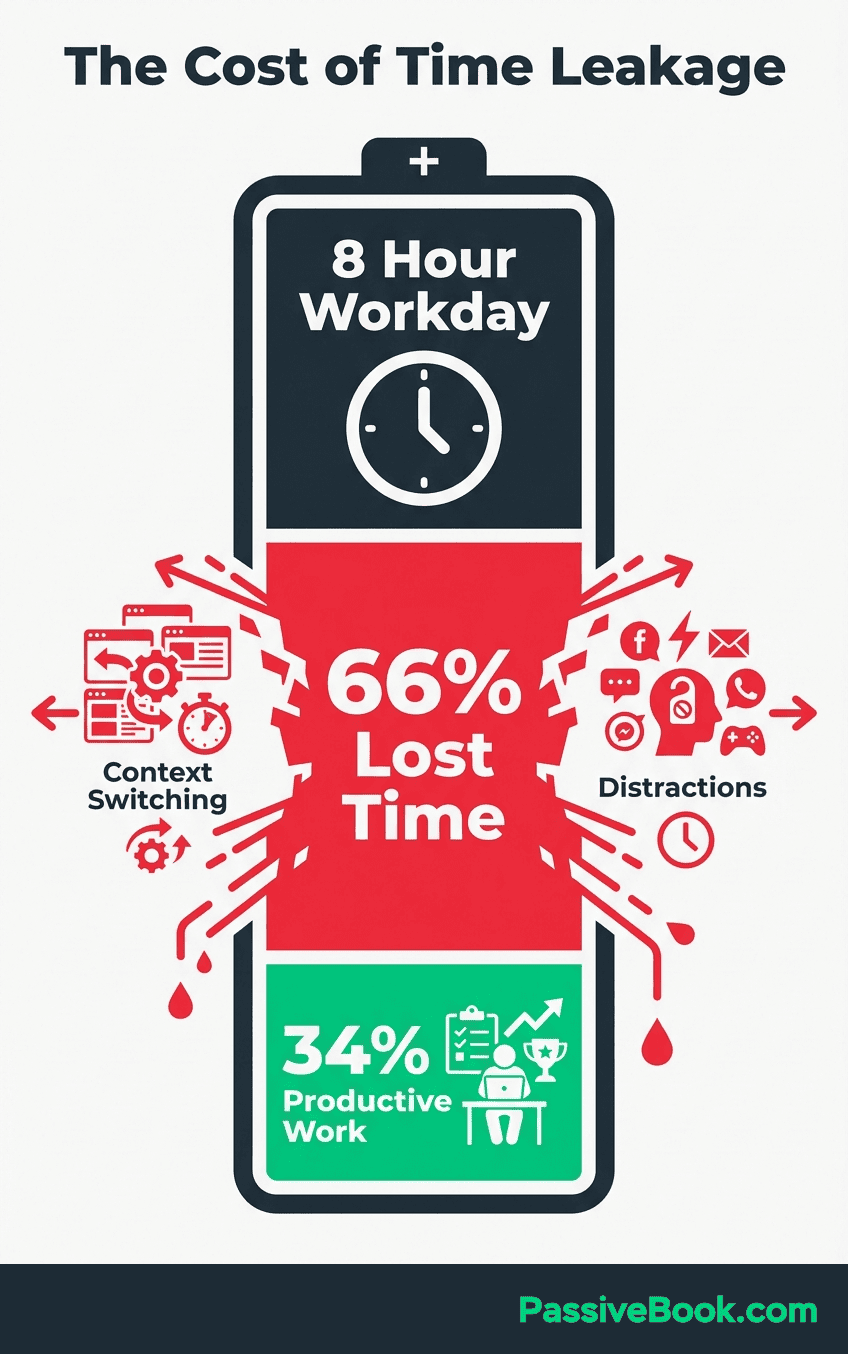 Cost Of Time Leakage Infographic Cost Of Time Leakage Infographic