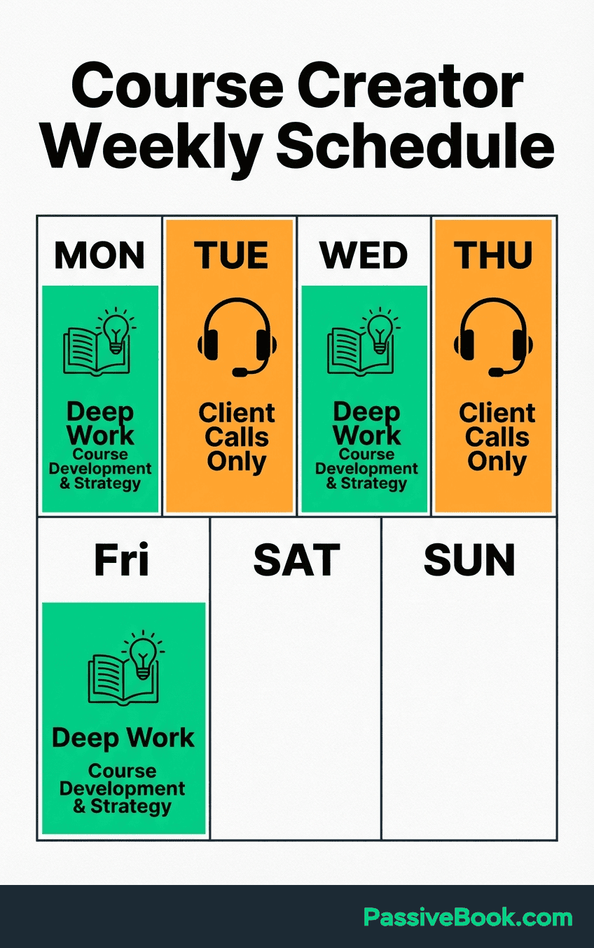 Course Creator Weekly Schedule Course Creator Weekly Schedule