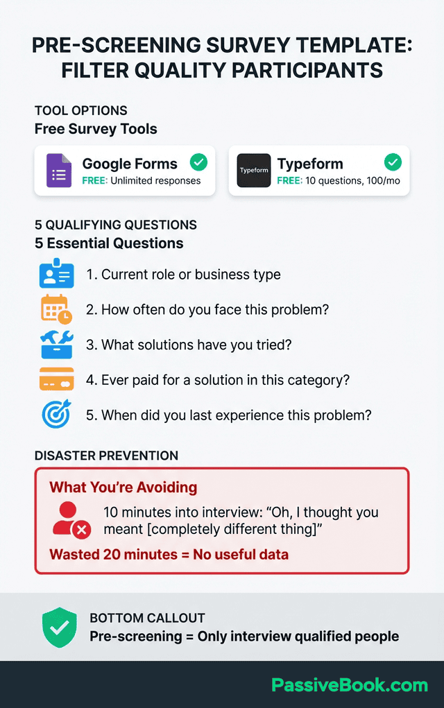 Customer Interview Pre Screening Questions Template Customer Interview Pre Screening Questions Template
