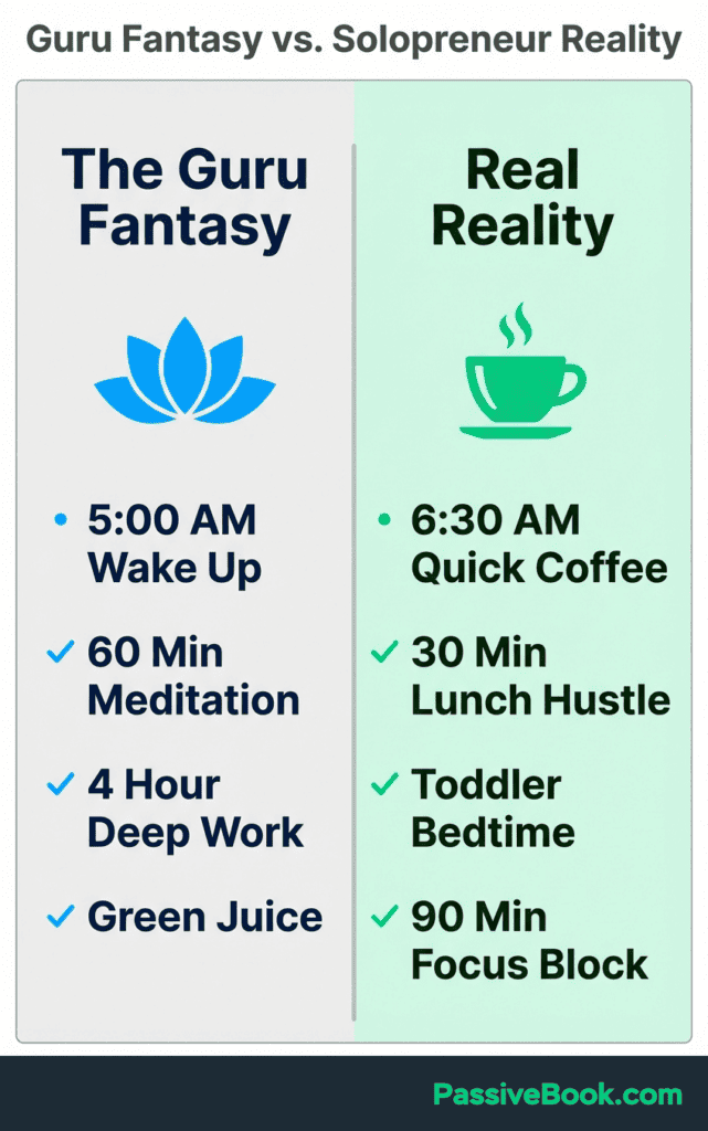 Daily Routine Comparison Daily Routine for Time-starved Online Entrepreneurs