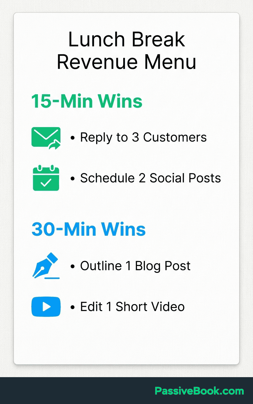 Lunch Break Revenue Task Menu Lunch Break Revenue Task Menu