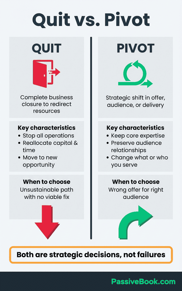 Quit Versus Pivot Decision Framework For Solopreneurs Quit Versus Pivot Decision Framework For Solopreneurs