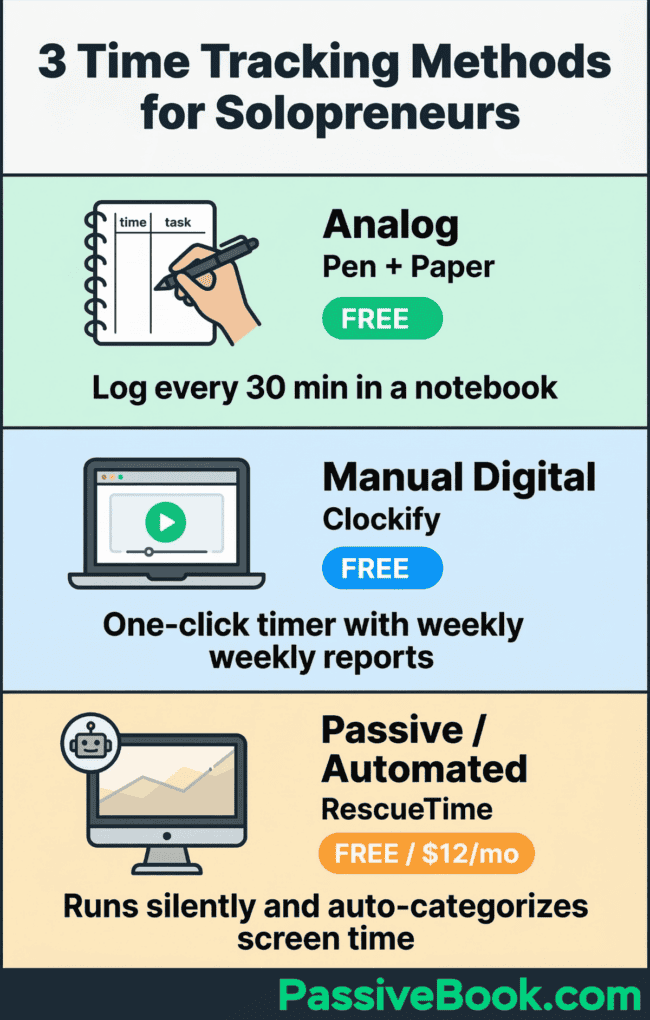 3 Time Tracking Methods For Solopreneurs 3 Time Tracking Methods For Solopreneurs