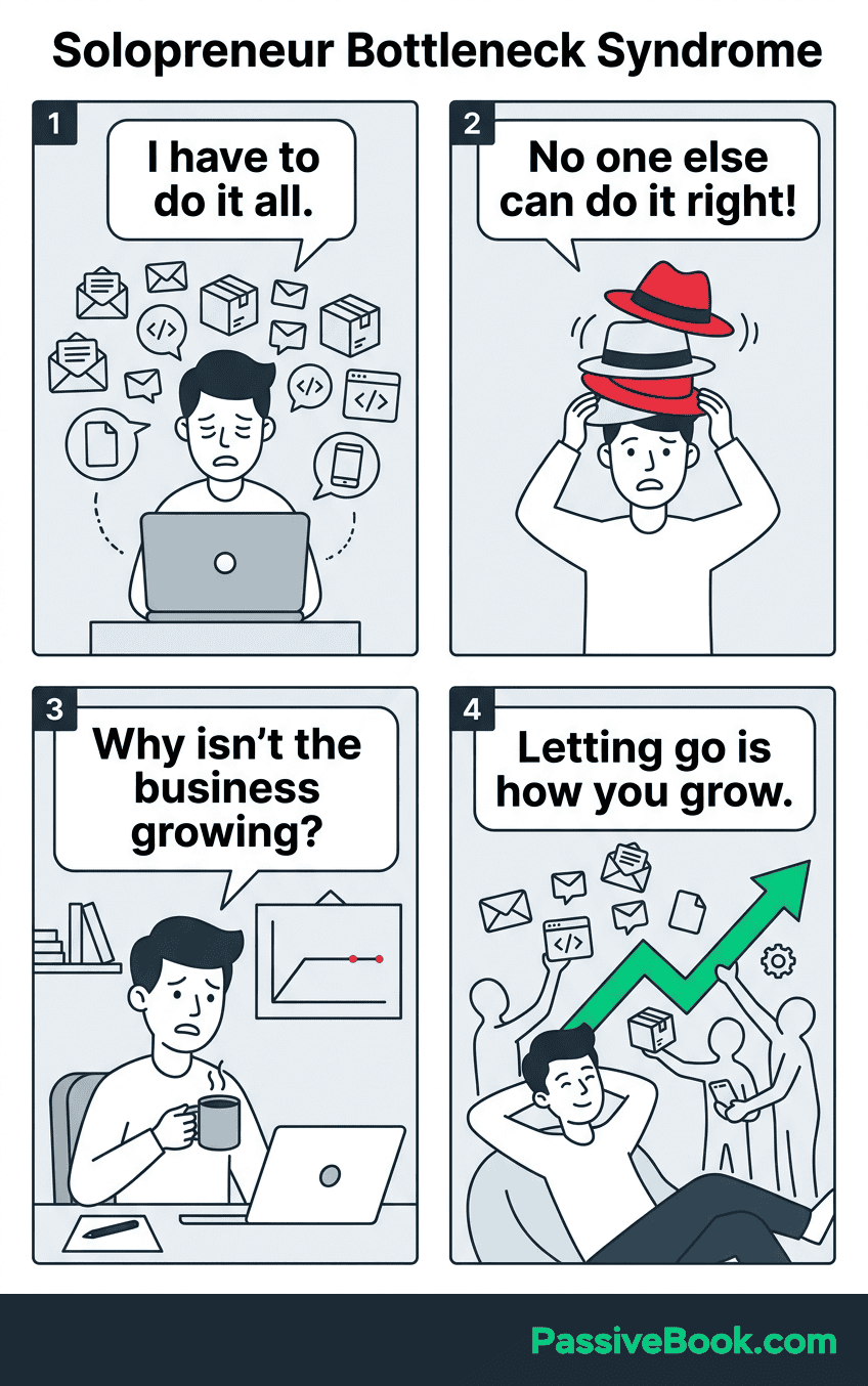 Solopreneur Bottleneck Syndrome Comic Solopreneur Bottleneck Syndrome Comic