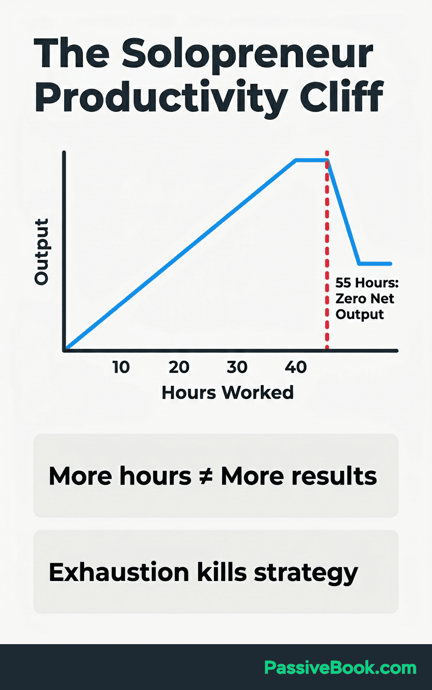 Solopreneur Productivity Cliff Chart Solopreneur Productivity Cliff Chart