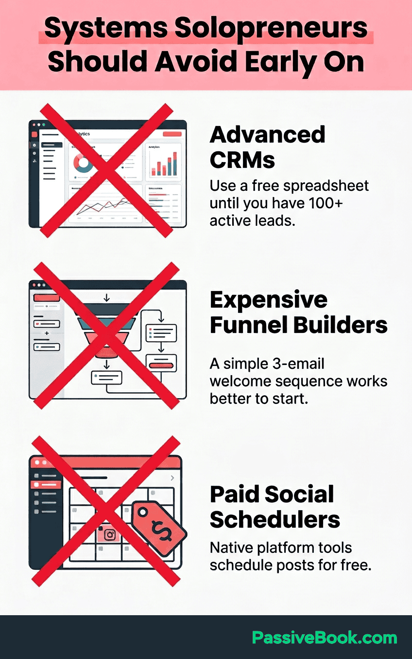 Systems Solopreneurs Should Avoid Early On Systems Solopreneurs Should Avoid Early On