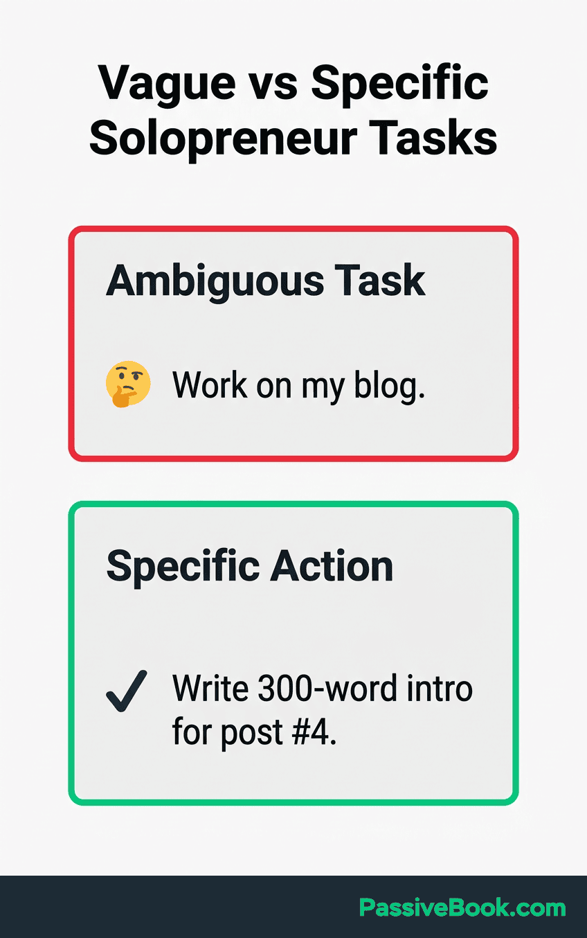 Vague Vs Specific Solopreneur Tasks Vague Vs Specific Solopreneur Tasks